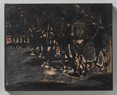 Człowiek z końmi autorstwa Johannes Josephus Aarts