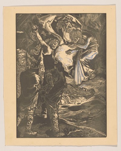 Makbet i Banko spotykają trzy czarownice autorstwa Johannes Josephus Aarts