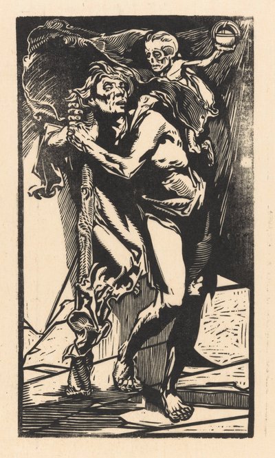 Człowiek ze śmiercią na plecach autorstwa Johannes Josephus Aarts