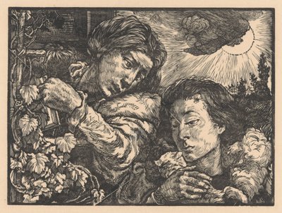 Dwie kobiety przy winorośli autorstwa Johannes Josephus Aarts