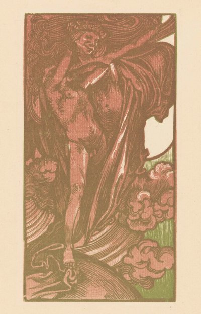 Kobieta i chłopiec w chmurach autorstwa Johannes Josephus Aarts