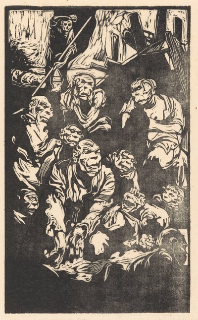 Siedzące istoty fantasy autorstwa Johannes Josephus Aarts