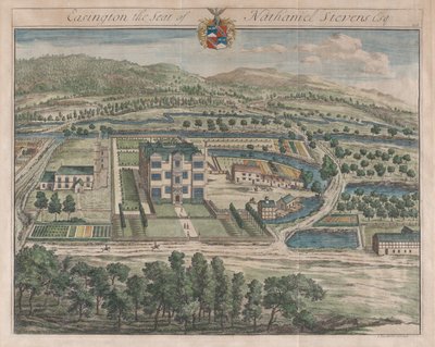 Easington, Siedziba Nathaniela Stevensa, [1712] wznowione 1768. autorstwa Johannes Kip