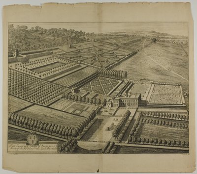 Fair Lawn w hrabstwie Kent, tablica 49 z Britannia Illustrata autorstwa Johannes Kip