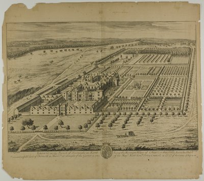 Knowle w parafii Sevenoaks w Kent, tablica 24 z Britannia Illustrata autorstwa Johannes Kip