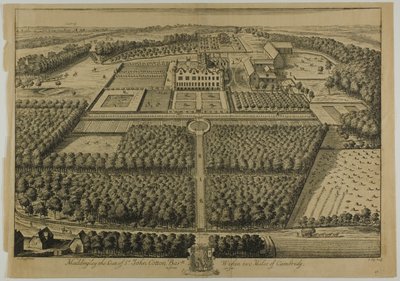 Maddingley, płyta 57 z Britannia Illustrata autorstwa Johannes Kip