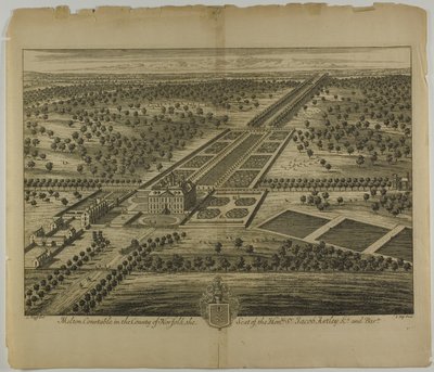 Melton Constable w hrabstwie Norfolk, tablica 51 z Britannia Illustrata autorstwa Johannes Kip