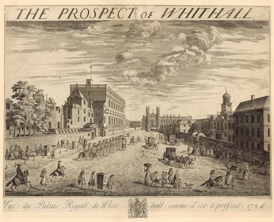 Plan Whitehall, 1724 autorstwa Johannes Kip