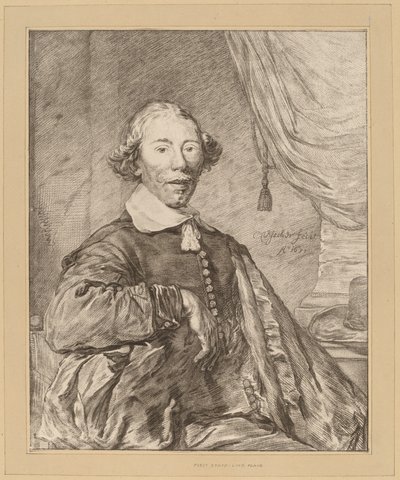Portret siedzącego mężczyzny, 1771. autorstwa Johannes Kornlein