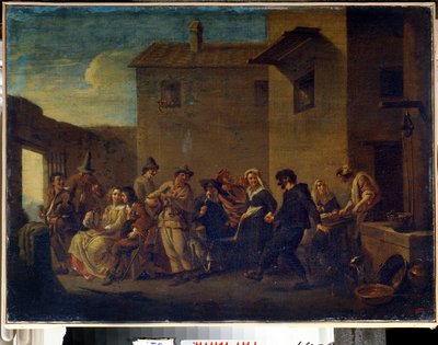 Karnawał w Wenecji (Karnawał w Wenecji). Obraz Johannesa Lingelbacha autorstwa Johannes Lingelbach