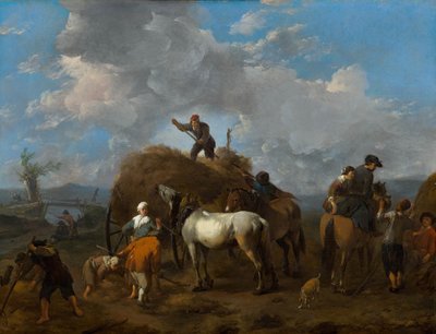 Holenderski: Zbieranie siana autorstwa Johannes Lingelbach