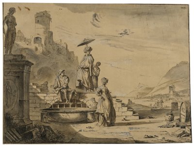 Scena portowa autorstwa Johannes Lingelbach
