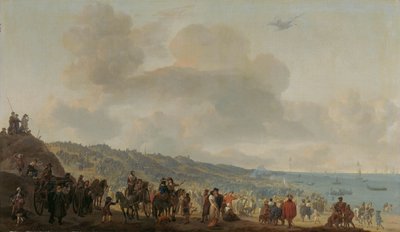Wyjazd Karola II z Anglii z Scheveningen, 2 czerwca 1660 r autorstwa Johannes Lingelbach