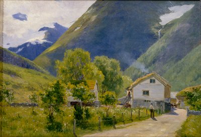 Oie, Nordangsdal (olej na płótnie) autorstwa Johannes Martin Grimelund