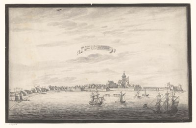 Widok na Kolombo De Stadt i Kastel Von Colombo. Na Eijland Ceijlon (tytuł na obiekcie) autorstwa Johannes Rach (possibly)