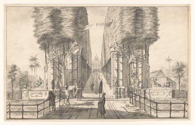 Widok wiejskiego domu Weltevreden w Batavia Weldt Vried (tytuł na obiekcie) autorstwa Johannes Rach