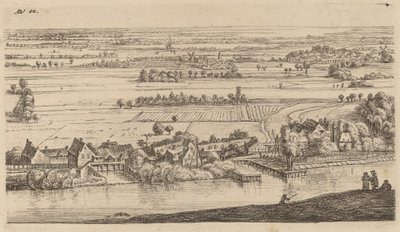 Wioska nad kanałem autorstwa Johannes Ruisscher