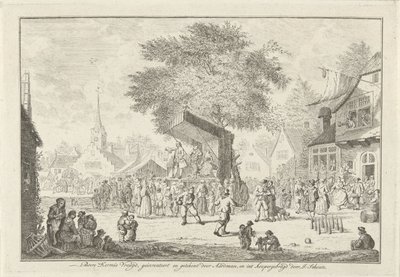 Jarmark na wsi, ok. 1750 Jarmark Jarmarku (tytuł na obiekcie) autorstwa Johannes Schouten