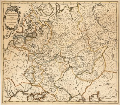 Mapa Rosji z 1760 r. autorstwa Johannesa Treskota autorstwa Johannes Treskot