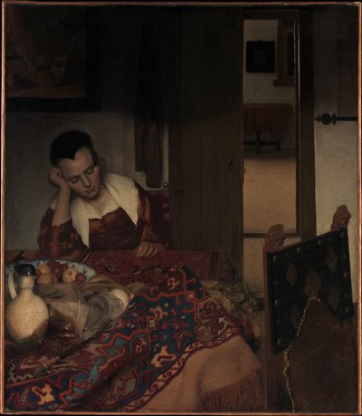 Ein schlafendes Mädchen autorstwa Johannes Vermeer