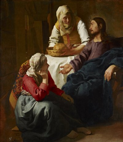 Christus im Haus von Martha und Maria autorstwa Johannes Vermeer