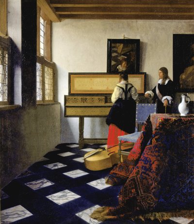 Die Musikstunde autorstwa Johannes Vermeer