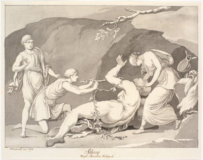 „Silenus/ Wergiliusz. Bukolia ekloga 6.” autorstwa Johannes Wiedewelt