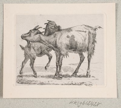 Koza z dzieckiem autorstwa Johannes Wilhelm Zillen