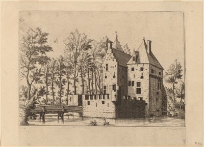 Zamek z windą-most autorstwa Johannes and Lucas van Doetechum after Master of the Small Landscapes