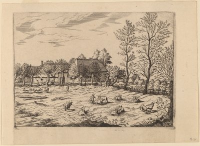 Gospodarstwo rolne autorstwa Johannes and Lucas van Doetechum after Master of the Small Landscapes