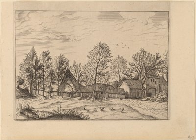 Farma z bramą autorstwa Johannes and Lucas van Doetechum after Master of the Small Landscapes