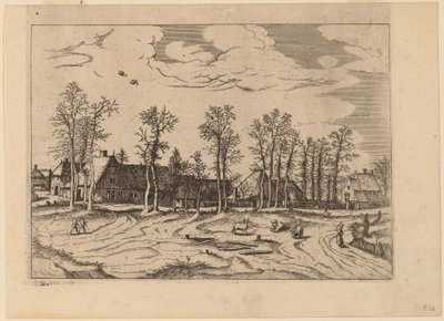 Farmy autorstwa Johannes and Lucas van Doetechum after Master of the Small Landscapes