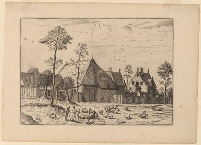 Szopa z domkiem autorstwa Johannes and Lucas van Doetechum after Master of the Small Landscapes