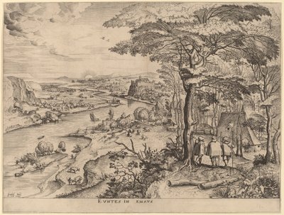 Pielgrzymi do Emaus autorstwa Johannes and Lucas van Doetechum after Pieter Bruegel the Elder