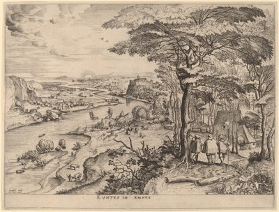 Pielgrzymi do Emaus autorstwa Johannes and Lucas van Doetechum after Pieter Bruegel the Elder
