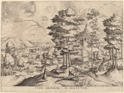 Ucieczka do Egiptu autorstwa Johannes and Lucas van Doetechum after Pieter Bruegel the Elder