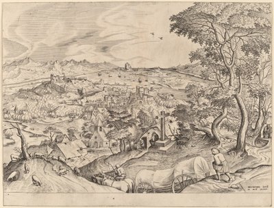Belgijski Wagon autorstwa Johannes and Lucas van Doetechum after Pieter Bruegel the Elder
