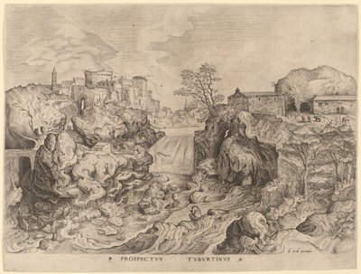Prospectus Tyburtinus (Widok Tybru) autorstwa Johannes and Lucas van Doetechum after Pieter Bruegel the Elder