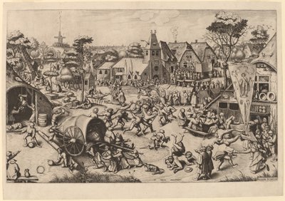 Festiwal Świętego Jerzego autorstwa Johannes and Lucas van Doetechum after Pieter Bruegel the Elder