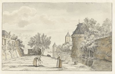 Widok na Plompetoren w Utrechcie autorstwa Johannes de Bosch