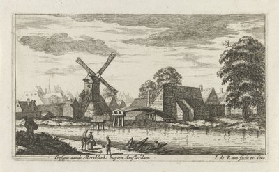 Widok na Morebleek poza Amsterdamem Gesigie aan de Morebleek poza Amsterdamem (tytuł na obiekcie) autorstwa Johannes de Ram