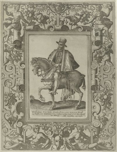 Portret konny Wilhelma I, księcia Orange autorstwa Johannes of Lucas van Doetechum