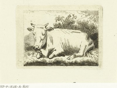Leżąca krowa autorstwa Johannes van Cuylenburgh