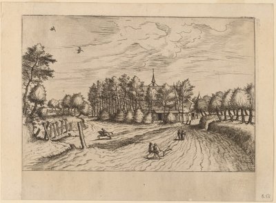 Gospodarstwo rolne autorstwa Johannes van Doetechum, the Elder and Lucas