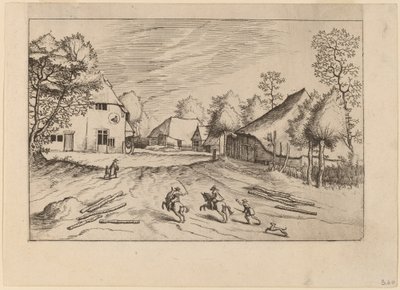 Karczma Swanna z Farmami autorstwa Johannes van Doetechum, the Elder and Lucas