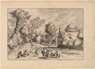 Wiejska Droga autorstwa Johannes van Doetechum, the Elder and Lucas