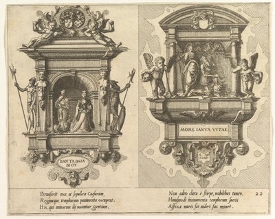 Cœnotaphiorum 22, 1563. Twórcy: Johannes van Doetecum I, Lucas van Doetecum. autorstwa Johannes and Lucas van Doetecum