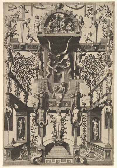 Nowoczesna dekoracja groteskowa, 1557. autorstwa Johannes van Doetecum I