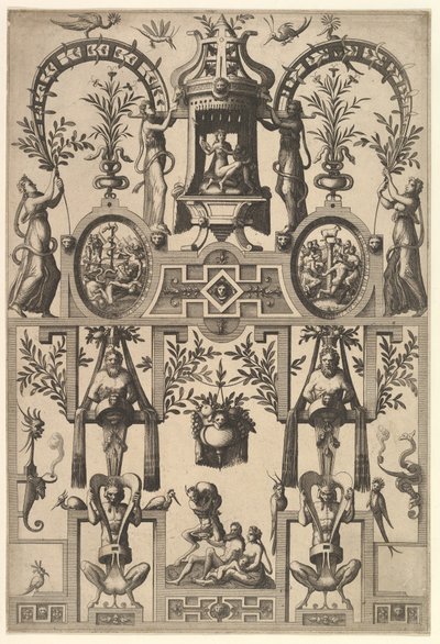 Nowoczesna groteska z paskiem, 1557. autorstwa Johannes van Doetecum I