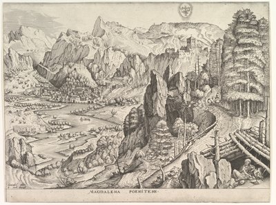Pokutująca Magdalena Magdalena Poenitens z Wielkich pejzaży, ok. 201 1555-56. autorstwa Johannes van Doetecum I